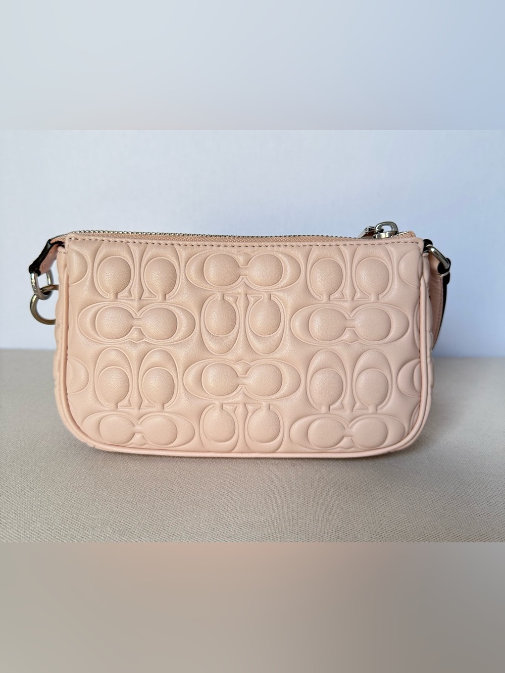 NWT Coach Nolita 19 Signature Silver/Blush Style Upgrade with a Chain Extender - Picture 4 of 11